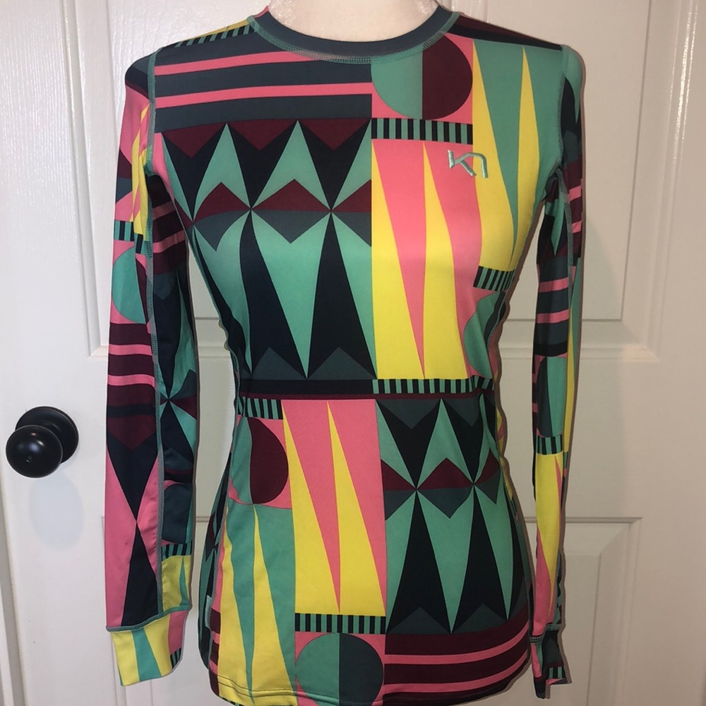 Kari Traa Norway Long Sleeve Athletic Top Multi Color size Small